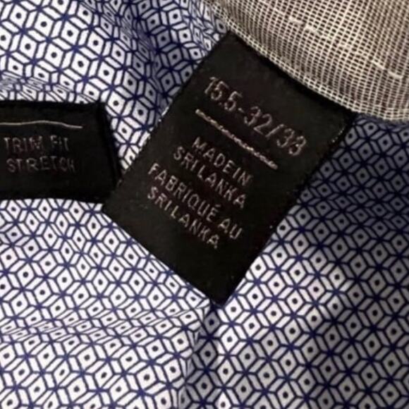 14th & Union Blue & White Button Down Dress Shirt - Picture 5 of 5